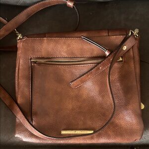 Steve Madden Tan Crossbody Bag with Gold Accents